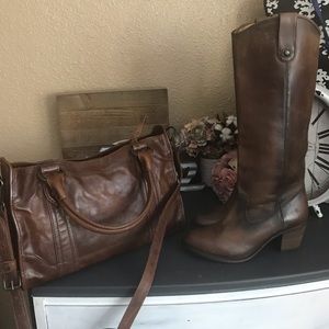 NWT FRYE MELISSA SATCHEL